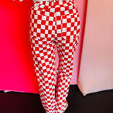 Red Demi Checkered Jeans