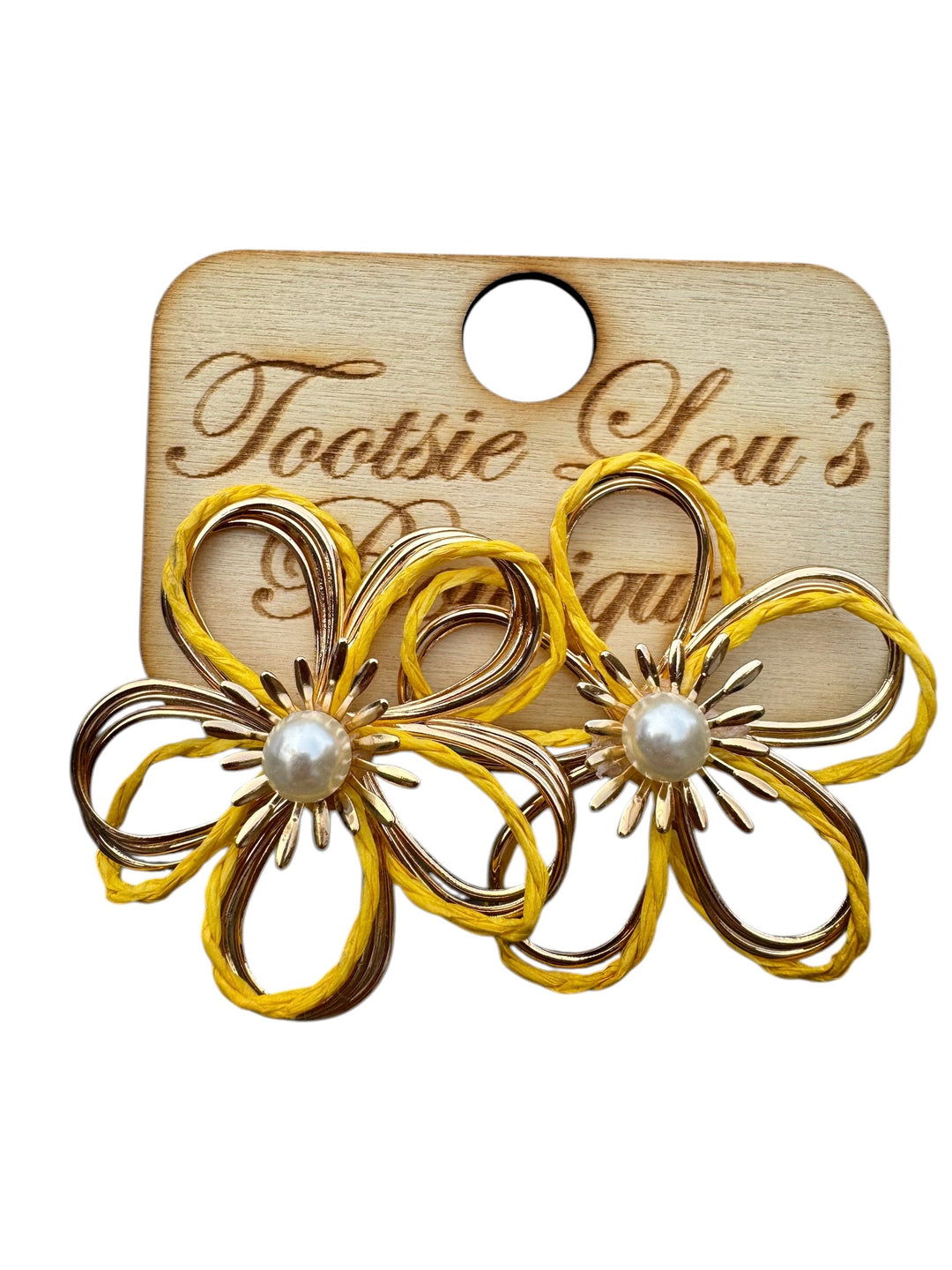 Yellow Flower Earrings