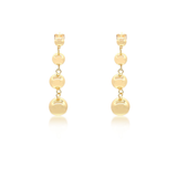 Gold Beaded Dangle Earrings (18k Gold Filled)