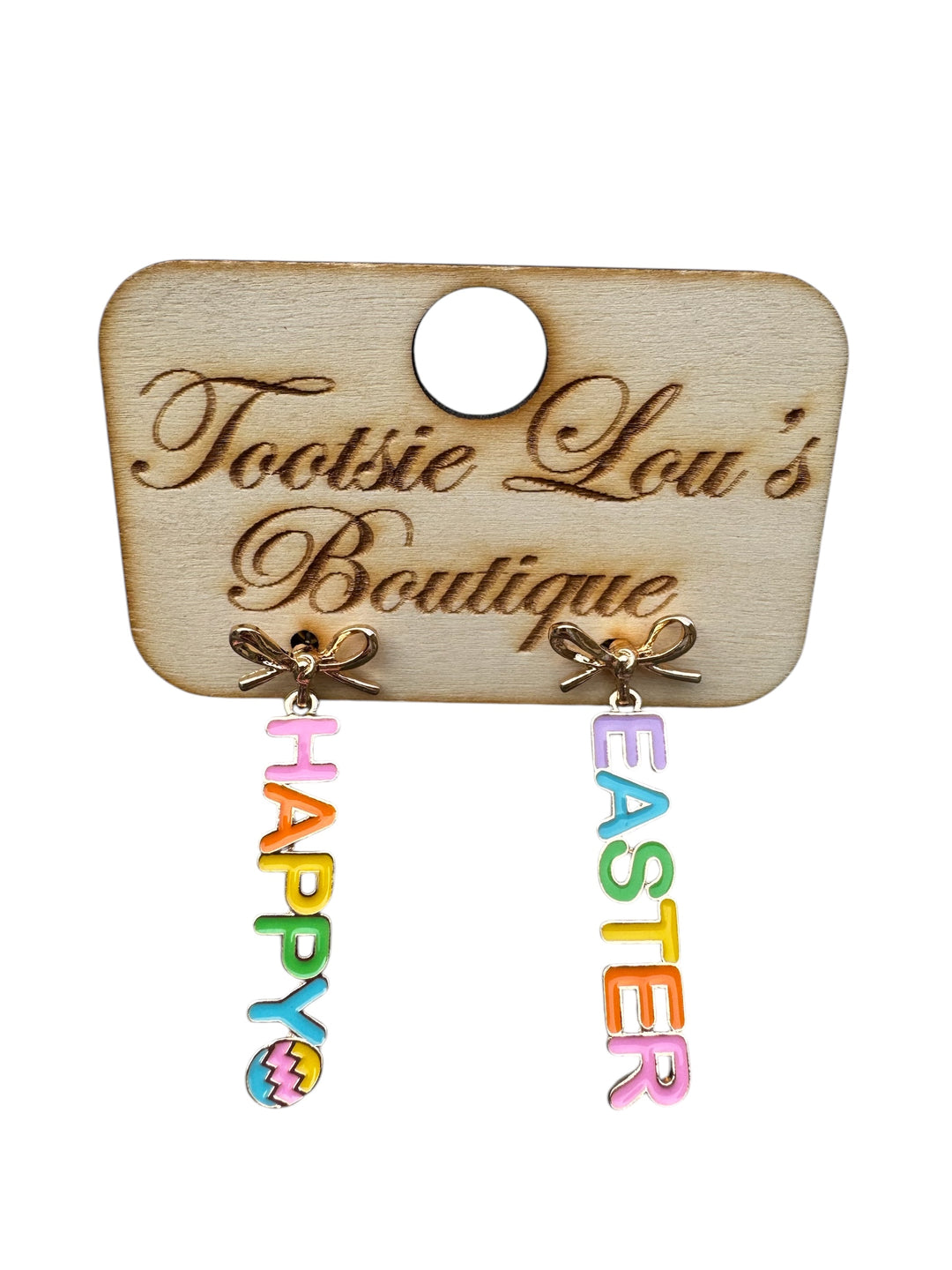 Happy Easter Bow Earrings