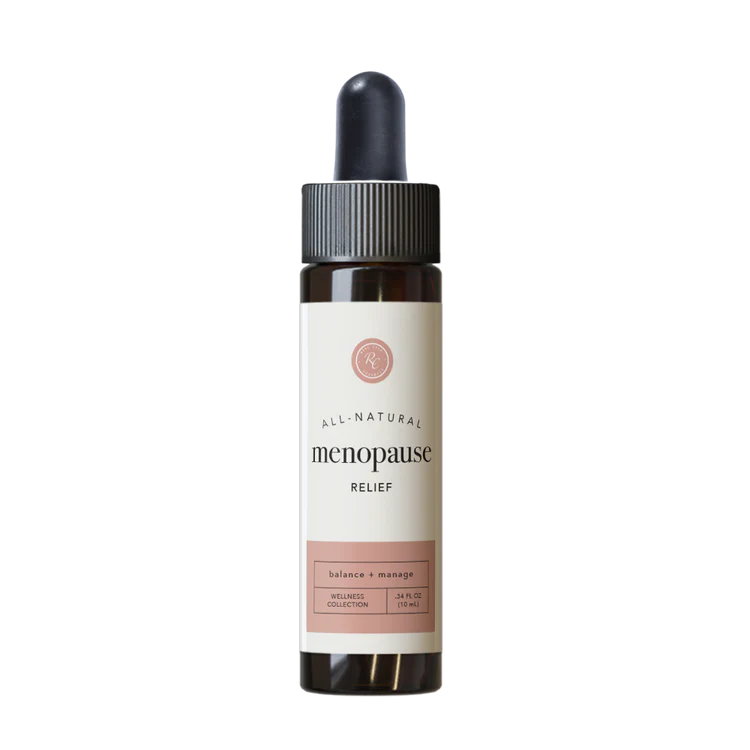 Menopause relief dropper bottle from Rowe Casa Organics