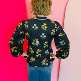 Black Floral Top
