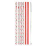 Swig Howdy Holidays + Red Glitter Reusable Straw Set