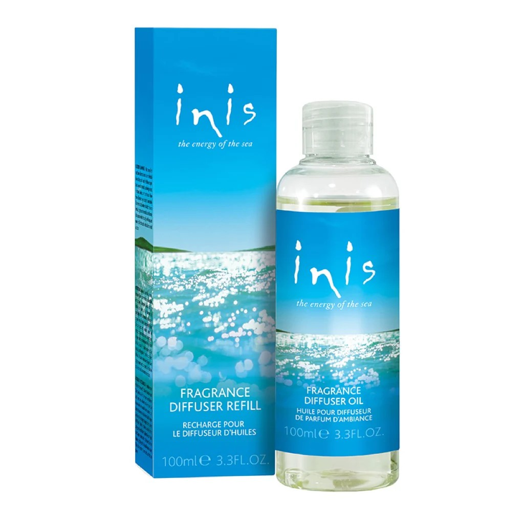 A 100mL refill bottle of Inis diffuser oil.