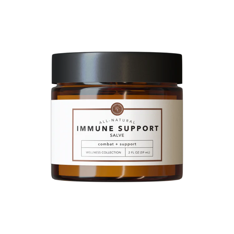 A jar of Rowe Casa Immune Support Salve