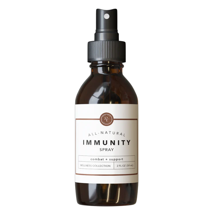2oz Immunity Spray bottle with essential oil blend for germ-fighting on the go.