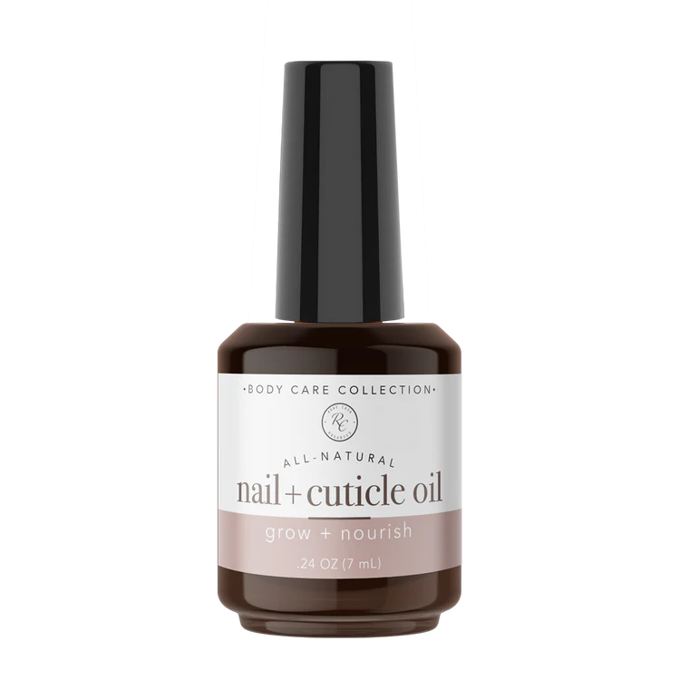 A bottle of Rowe Casa Nail & Cuticle Oil