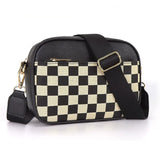 Black Checkered Crossbody Bag