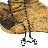 Black Beaded Chain Necklace