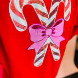 Candy Cane Sparkle Cardigan