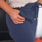 Well Loved Ribbed Skort - Navy