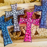 Stained Glass Cross Car Freshie