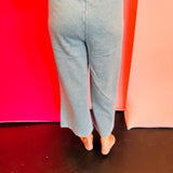 Blue Grey Acid Wash Fleece Sweatpants
