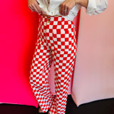 Red Demi Checkered Jeans