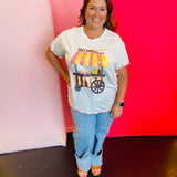 Queen Of Sparkles White Frill Hot Dog Stand Tee