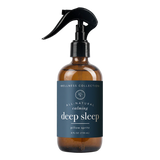 A bottle of Rowe Casa Deep Sleep Pillow Spritz with a spray nozzle, labeled for calming and relaxation.