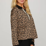 Leopard Half Zip Top