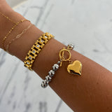 Glam Heart Bracelet (Water Resistant)