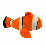 Orange and white Clown Fish Warmies® plush, microwavable, lavender-scented, and weighted for comfort, safe for all ages.