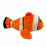 Orange and white Clown Fish Warmies® plush, microwavable, lavender-scented, and weighted for comfort, safe for all ages.