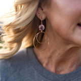Pastel Pink Double Hoop Earrings