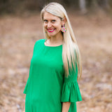 Pink, Turquoise & Green Confetti Dangle Earrings