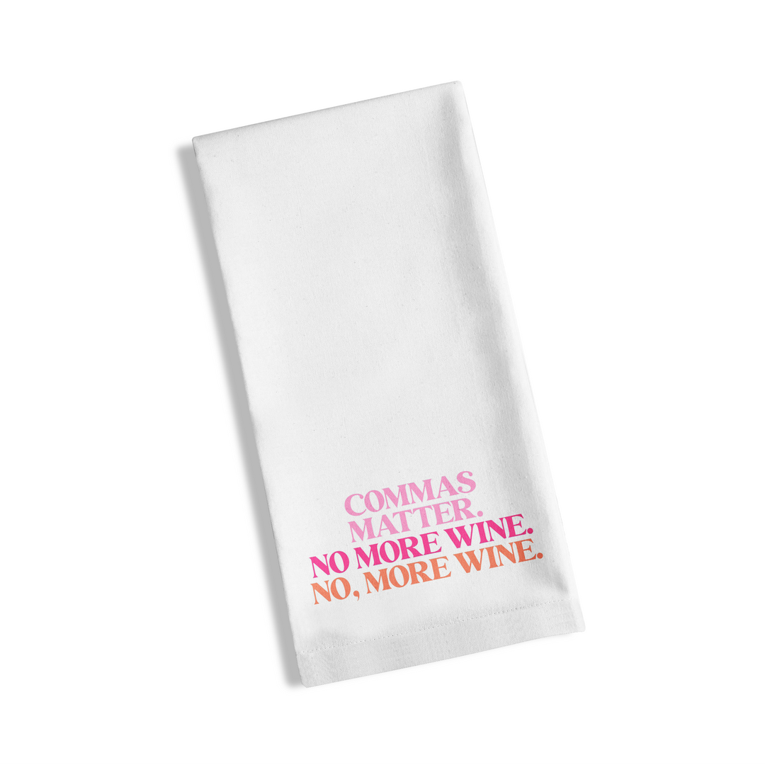 Commas Matter Tea Towel