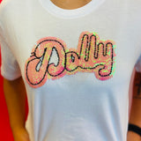 Pink Sequin Dolly Tee