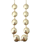 Gold disc linked necklace