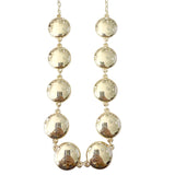 Gold disc linked necklace