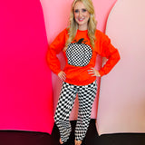 Orange Checkered Pumpkin Sweatshirt