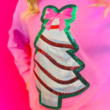Foil Bow Christmas Treat Pullover