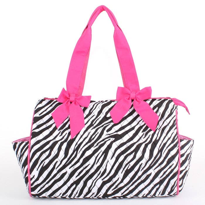 Fuchsia Quilted Zebra Bag