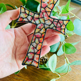 Stained Glass Cross Car Freshie