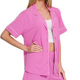 Bright Mauve Shorts Pajama Set