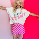 Pink Bubblegum Checkered Skort