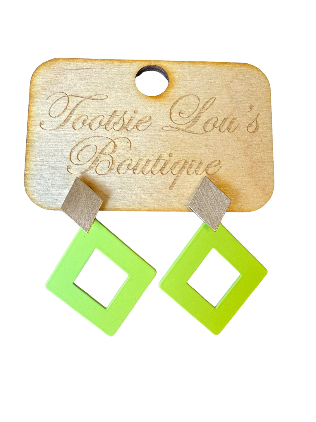 Lime Diamond Earrings