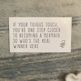 3.5x2 inch fun magnet with snarky or sentimental design for fridge, locker, or office board.