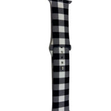 Black Buffalo Plaid Watch Band