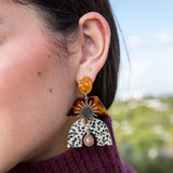 Tiger Eye Glam Mixed Media Earrings