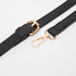 Black Double Zipper Oval Clear Bag