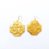 Jerusalem Cross Dangle Earrings