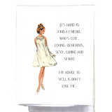 It's Hard To Find A Friend Tea Towel