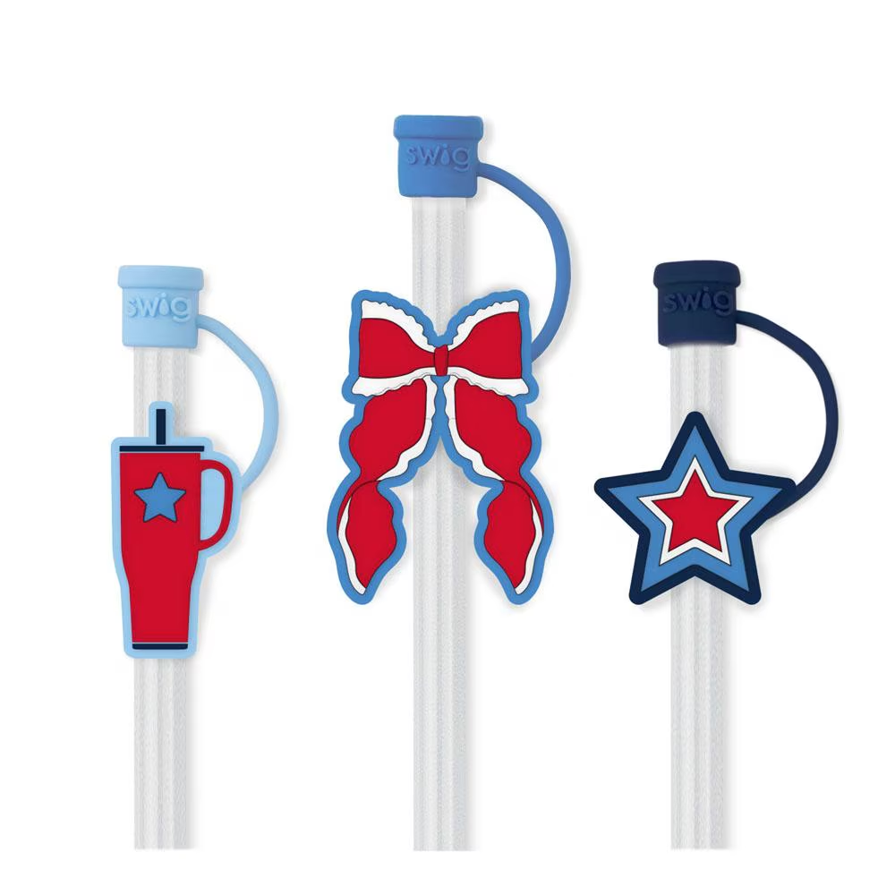 Swig Miss Independence Straw Topper Set