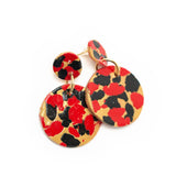 Red & Black Double Dangle Earrings