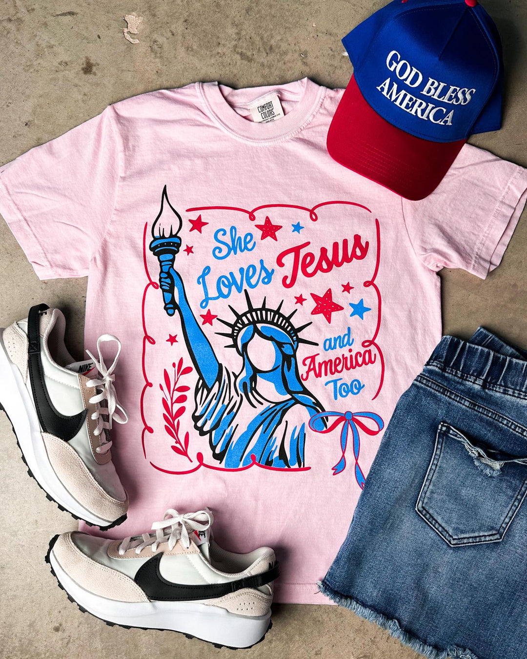 Pink She Loves Jesus Tee