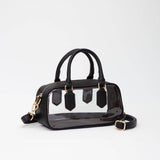 Black Clear Plastic Top Handle Crossbody