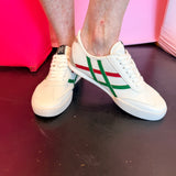 Shu Shop Green & Red Retro Sneakers