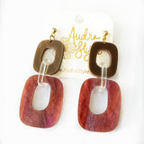 Lola Espresso Brown Sparkle Earrings