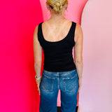 Black Seamless Tank Top
